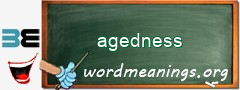 WordMeaning blackboard for agedness